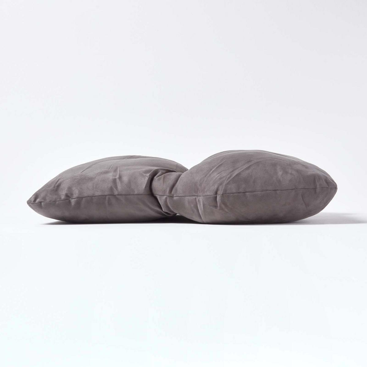 RÜCKENKISSEN grau 68/58 cm – Stützkissen für Sessel, Velours - Grau, Textil (68/15cm) - Homescapes