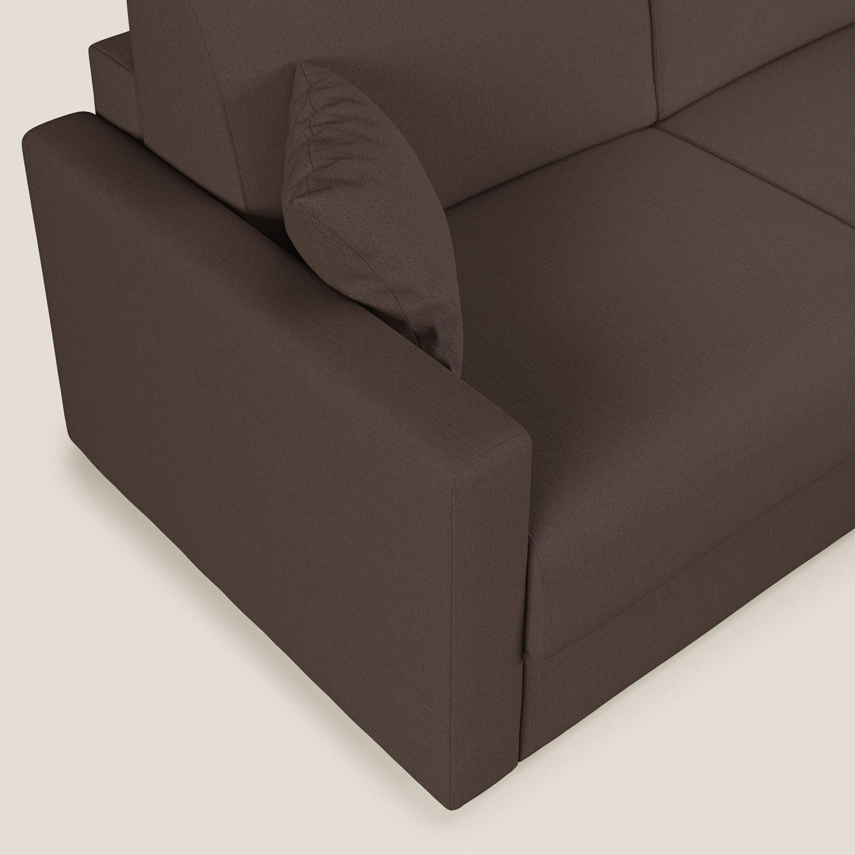 ECKSOFA LINKS Chris - Braun, Textil (288/96cm) - Divani.store