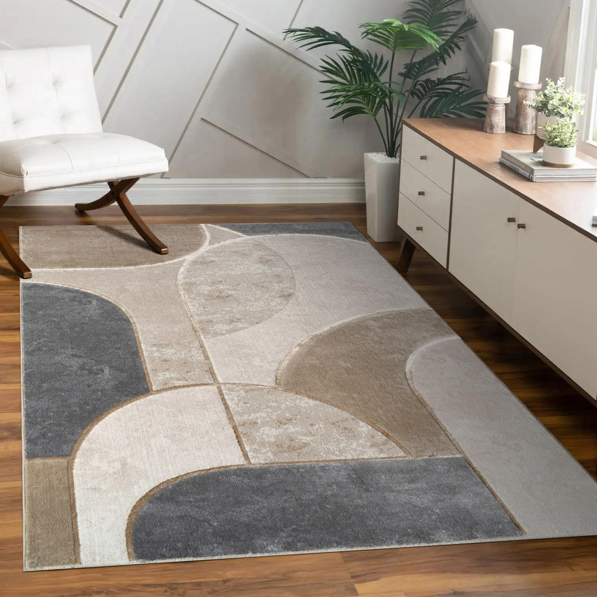 KURZFLORTEPPICH 240/340 cm Tuana 220 - Grau, Kunststoff (240/340cm) - Paco Home