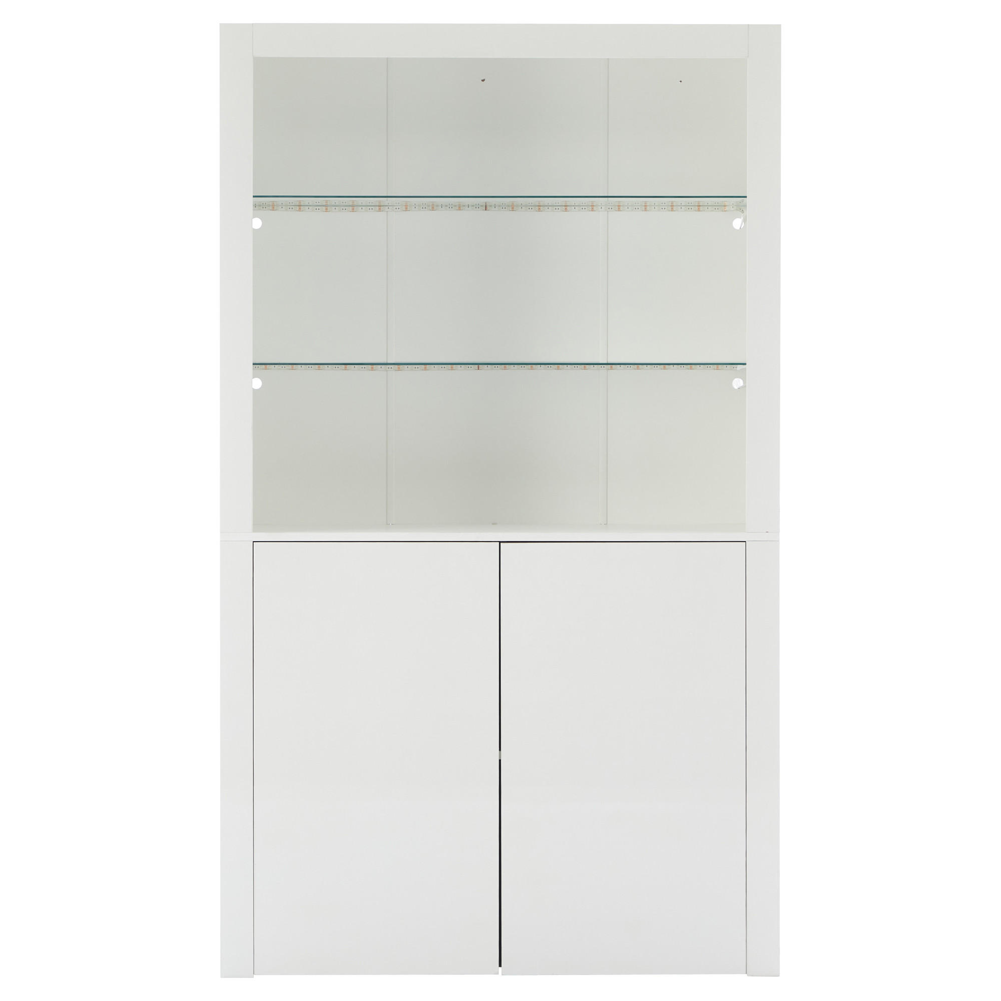 Komhtom Vitrine Weiß 35x170x100 cm