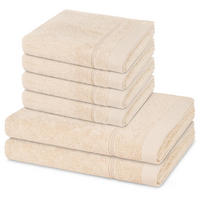 FROTTIERSET Rubin 6-teilig - Naturfarben, Textil (50/100cm) - Ross