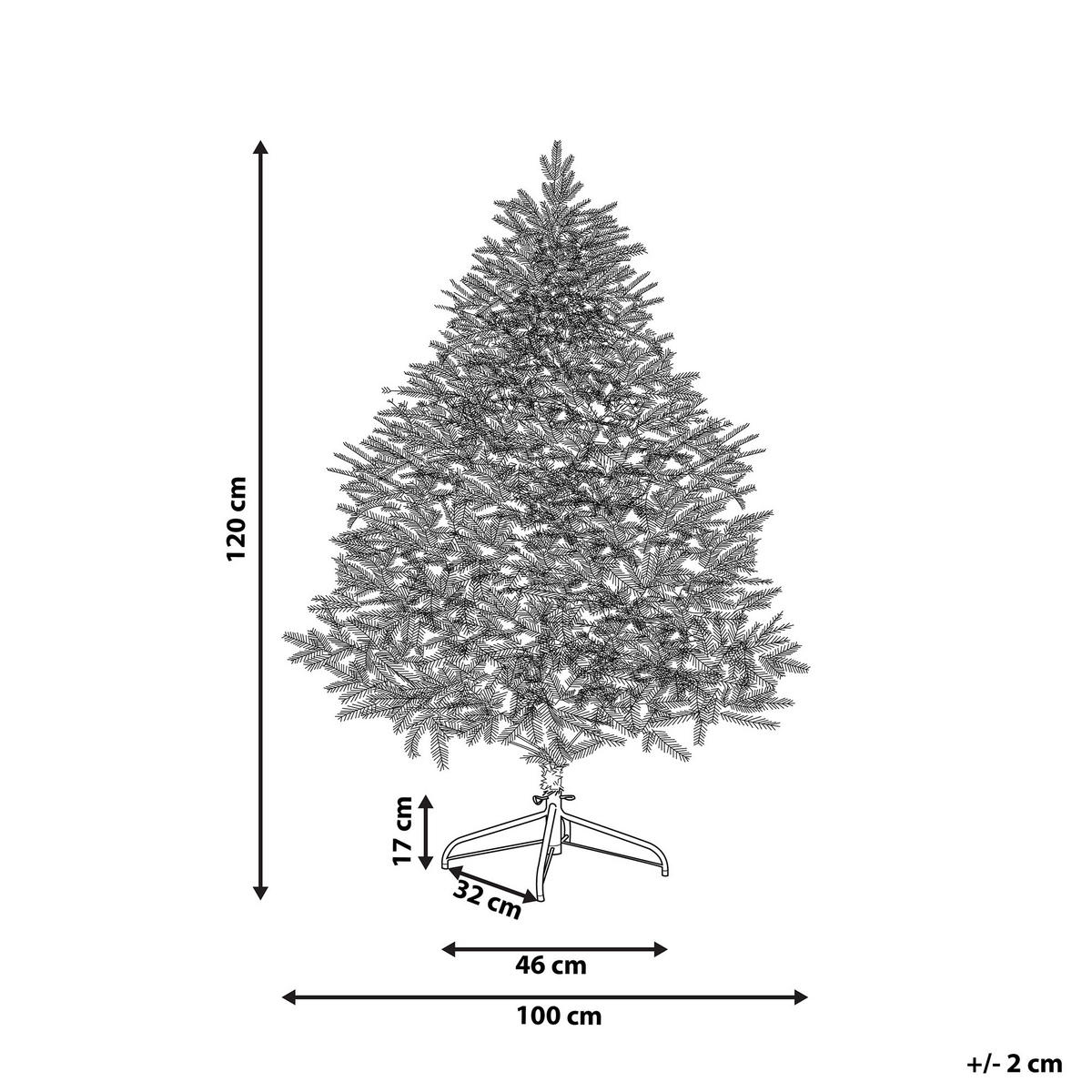 WEIHNACHTSBAUM 120 cm Rosa Farnham - Rosa, Kunststoff (120cm) - Beliani
