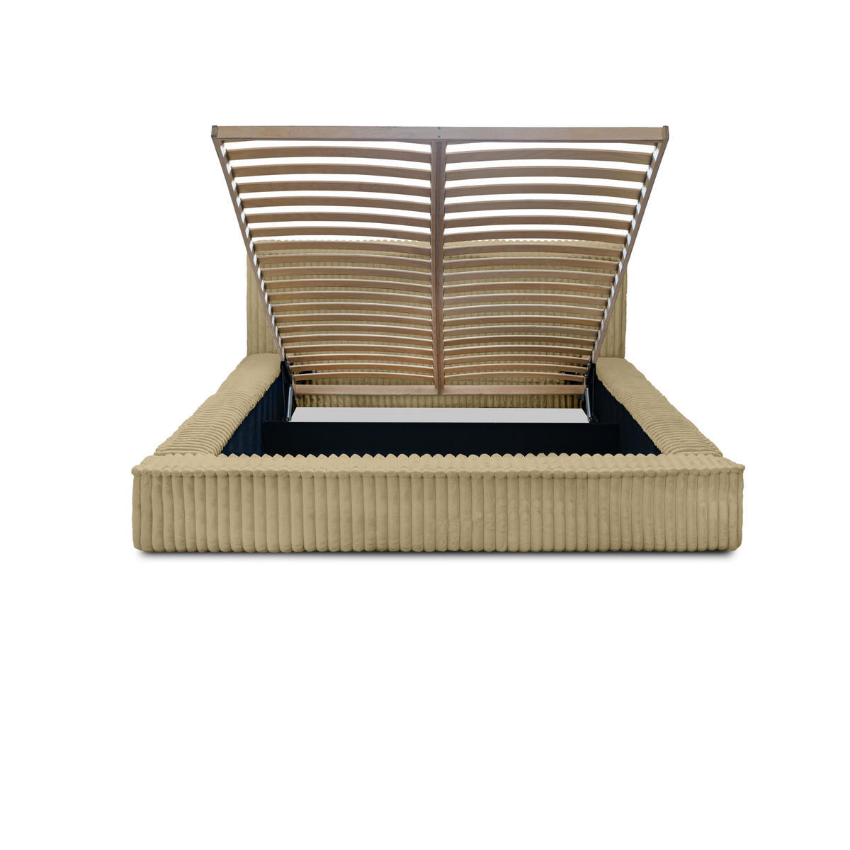 POLSTERBETT Doppelbett Burren 140x200 cm Dunkelbeige - Braun, Textil (140/200cm) - Meblito