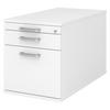 ROLLCONTAINER - mit Hängeregistratur 80/42,8/51,2 cm in Weiß Chromgriff (Metall) - Weiß, Holzwerkstoff (42.8/51.2/80cm) - bümö