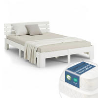HOLZBETT Weiß 180/200 cm Jugendbett mit Matratze - Weiß, Holz (180/200cm) - Homestyle4u