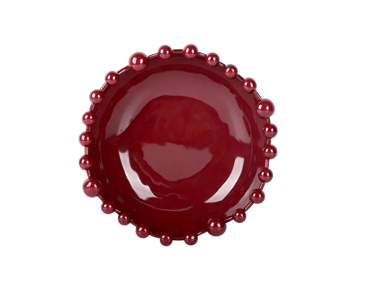 SCHALE Cadiz Dotty Waved Rot 26.8/26.2/8.5 cm - Rot, Stein (8cm) - Present Time