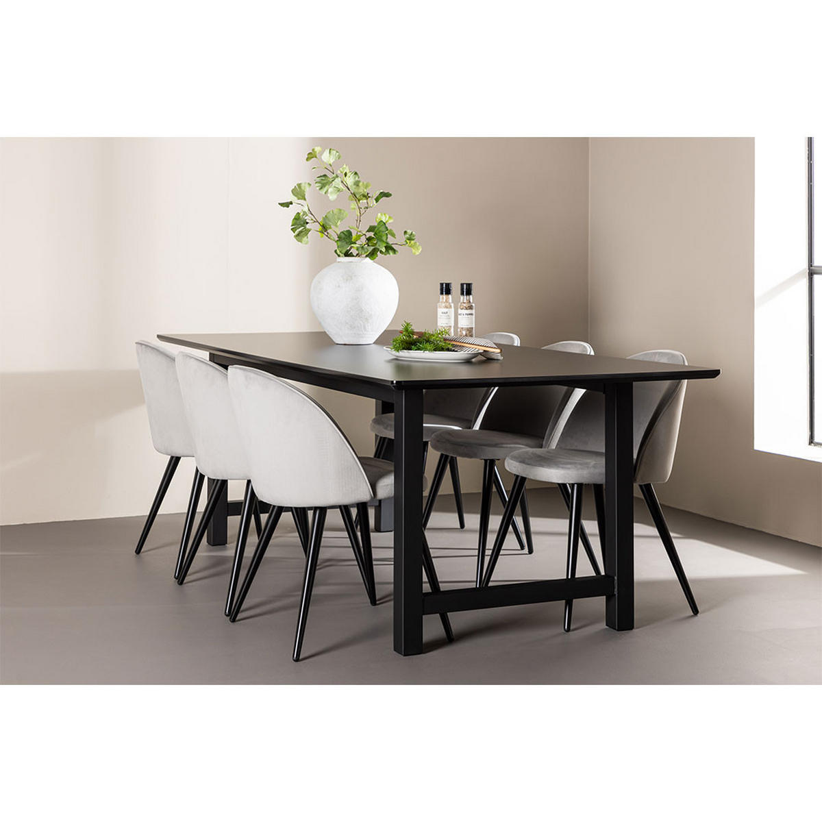 TISCHGRUPPE Grau - Grau, Holz (220/75/100cm) - ebuy24