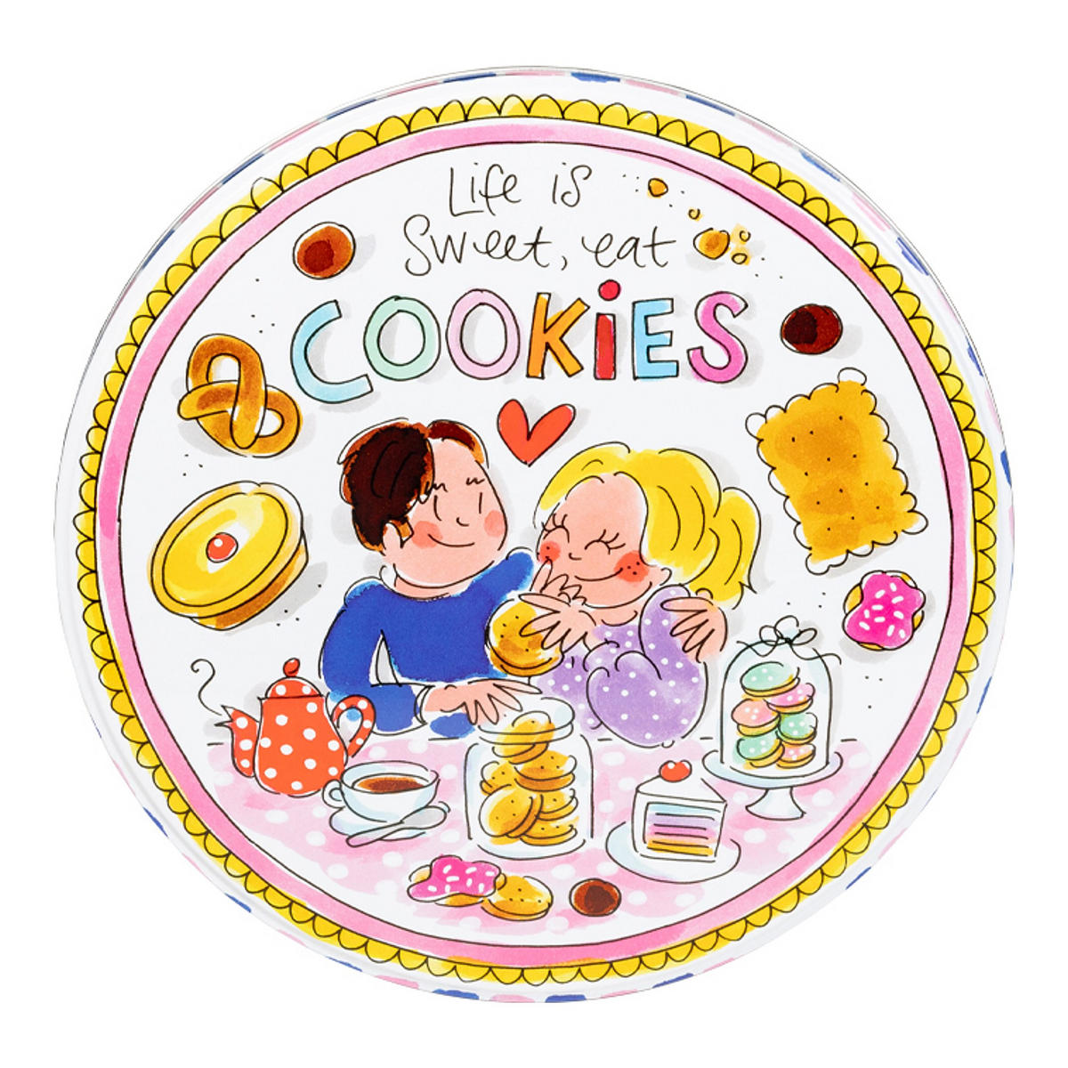 DOSEN Keks in Bunt - 20cm - Multicolor, Metall (19.8/10/19.8cm) - Blond Amsterdam