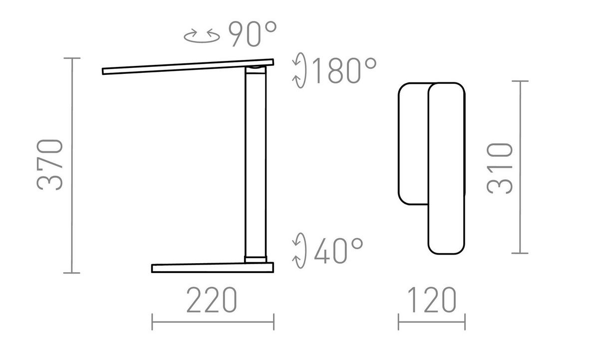 TISCHLEUCHTE MAREK DIMM Weiß 6 W - Weiß, Metall (31/31/37cm) - Rendl
