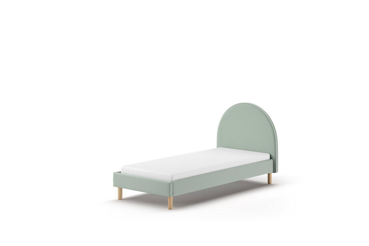 POLSTERBETT Karlotta 97x107x212 aus Holzwerkstoff in Grün - Grün, Holzwerkstoff (90/200cm) - 58aufmkessel