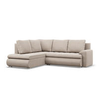 ECKSOFA LINKS MIT SCHLAFFUNKTION FORESTA, Beige - Beige, Textil (230/200cm) - Mebligo