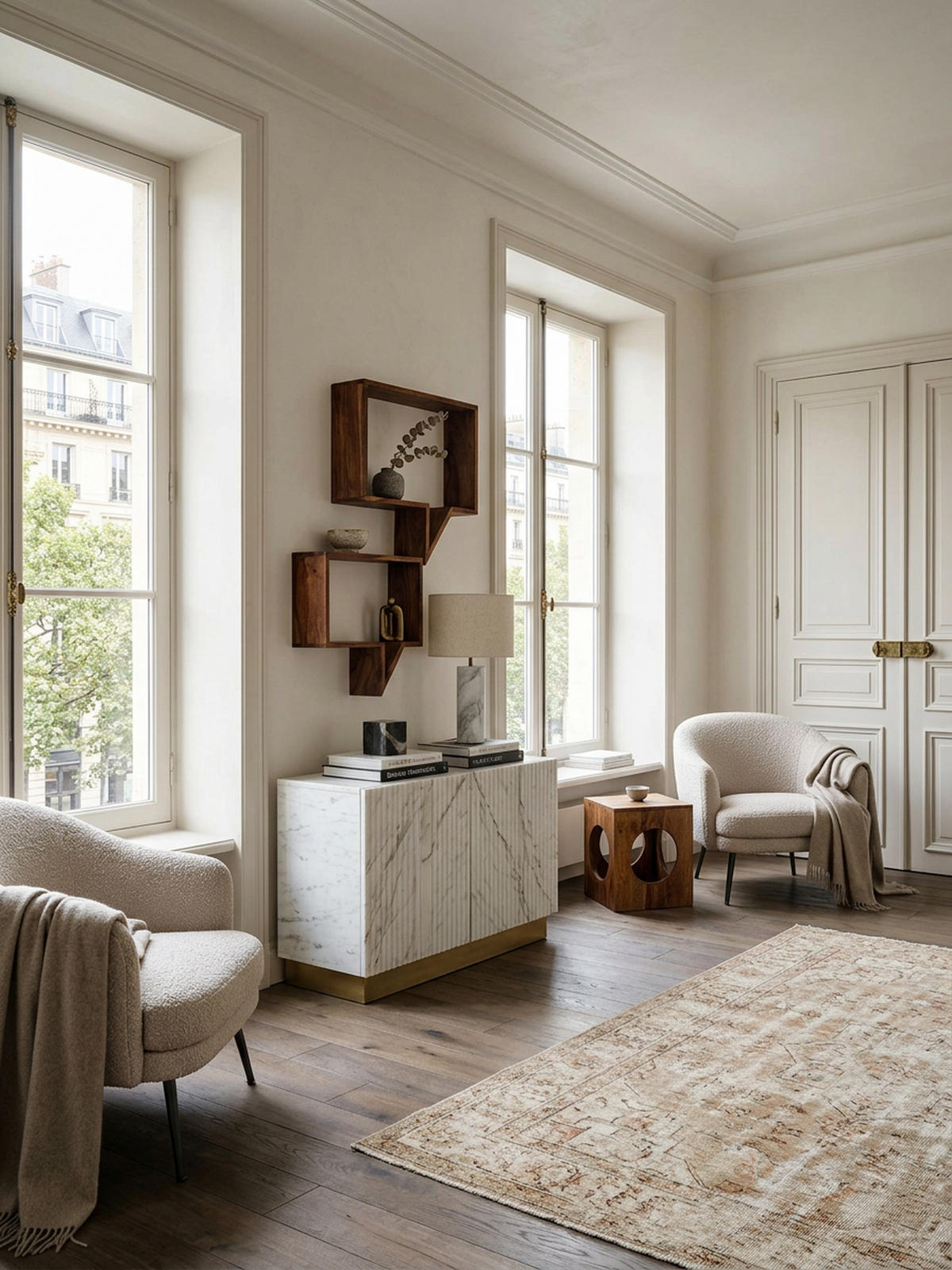 WANDREGAL Set NAKO Massivholz Zeitungsablage, Braun 50x13x49 cm - Braun, Holz (50/49/13cm) - KADIMA DESIGN