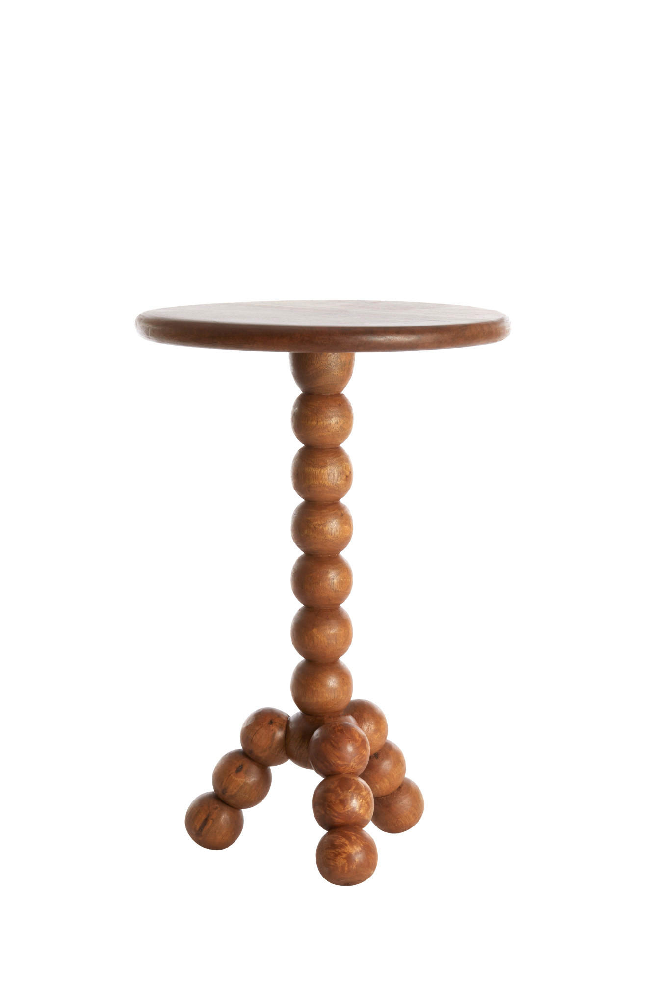 BEISTELLTISCH Veglio Braun Ø35/54 cm - Braun, Holz (35/35/54cm) - Light & Living