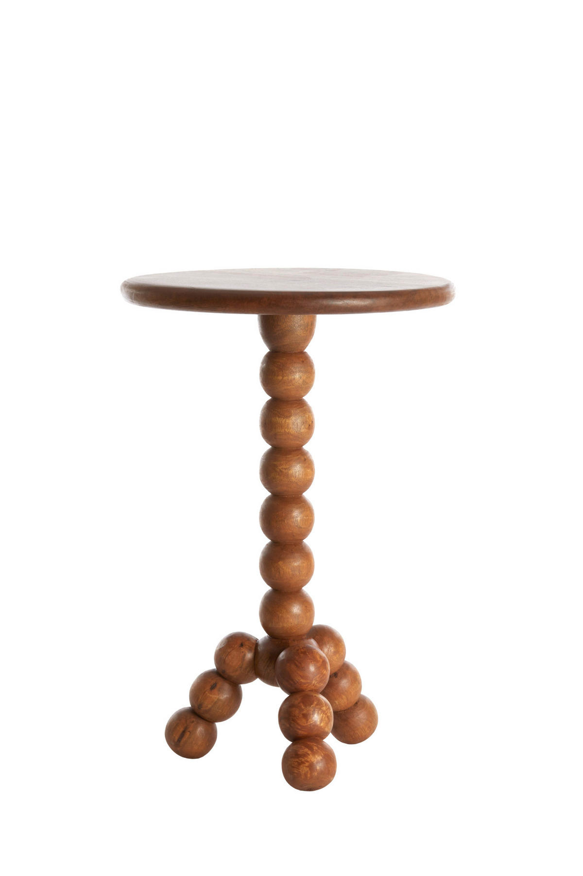 BEISTELLTISCH Veglio Braun Ø35/54 cm - Braun, Holz (35/35/54cm) - Light & Living