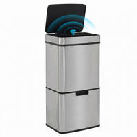 MÜLLTRENNSYSTEM Silber Sensor Edelstahl 72L - Silberfarben, Metall (42/81/30cm) - PANGIVO