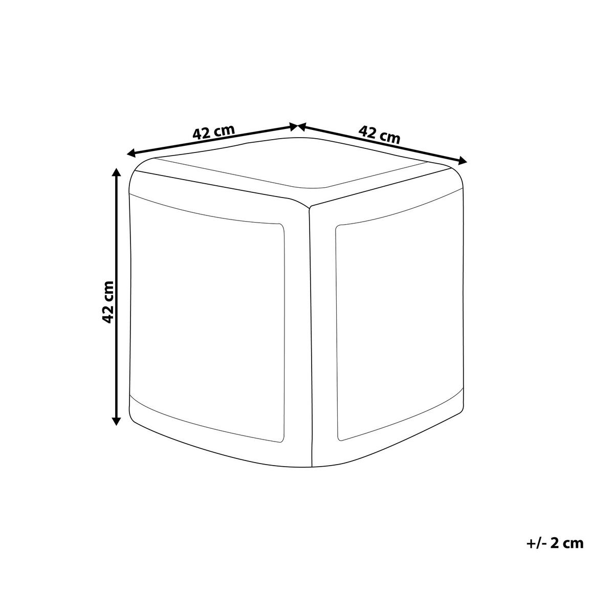 POUF Meerut 42/42/42 cm - Braun, Naturmaterialien/Textil (42/42/42cm) - Beliani