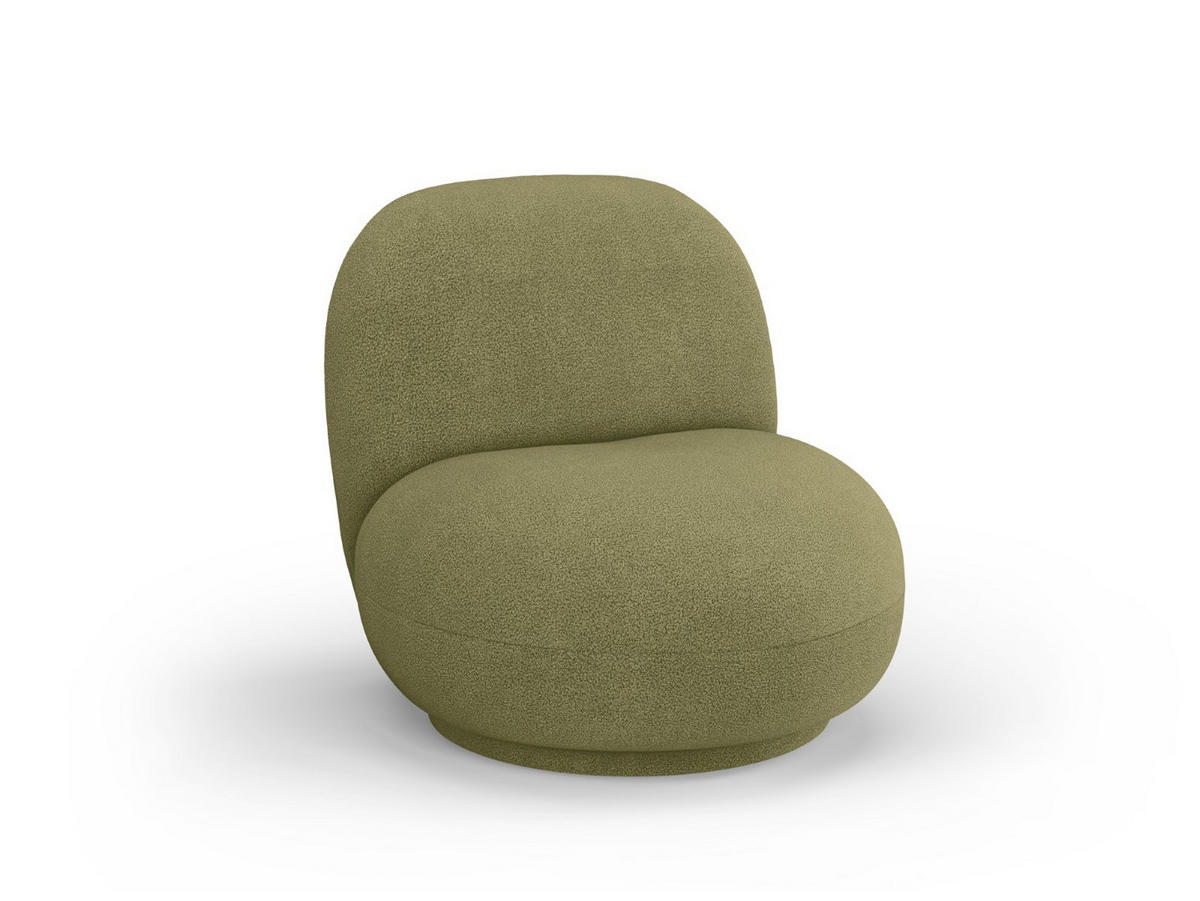 DREHSESSEL Chuck aus Boucle grün - Grün, Textil (77/80/78cm) - Micadoni