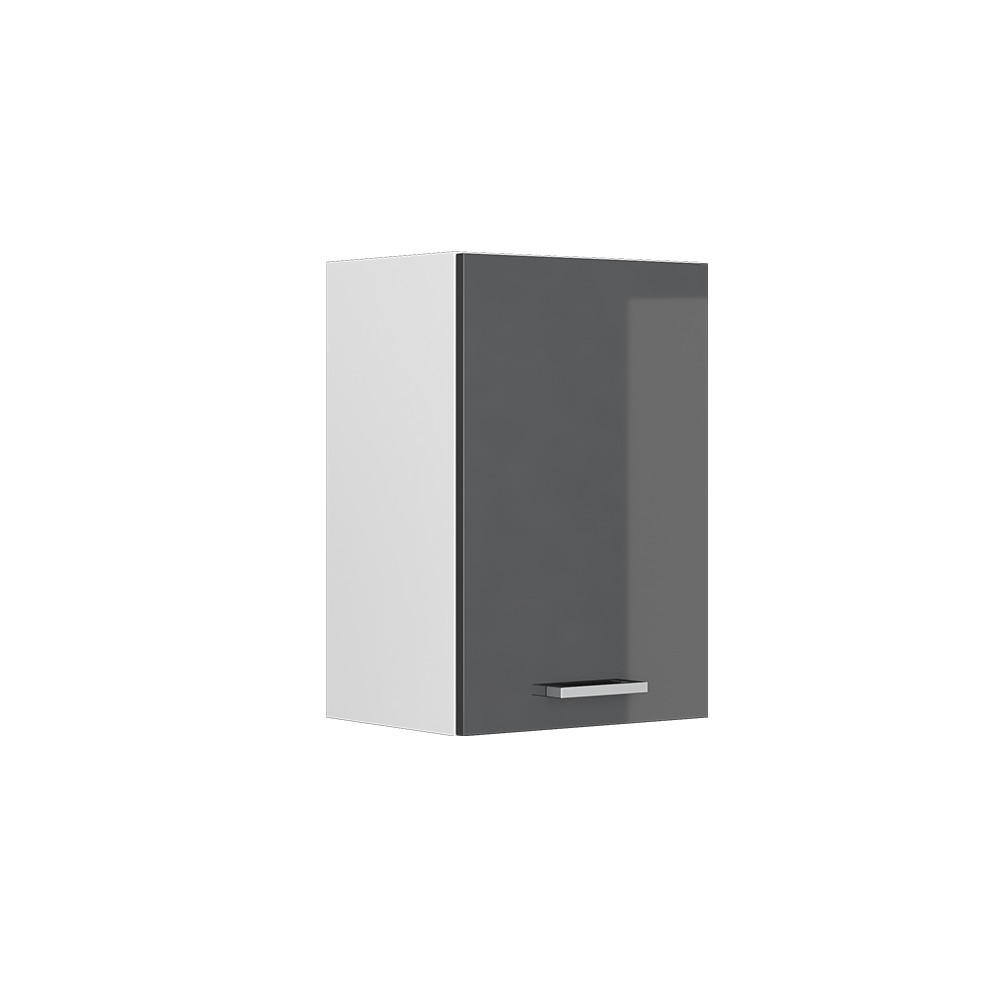 HÄNGESCHRANK R-Line Anthrazit Hochglanz 40 cm - Schwarz Hochglanz/Anthrazit, Holzwerkstoff (40/60/31cm) - Vicco