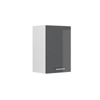 HÄNGESCHRANK R-Line Anthrazit Hochglanz 40 cm - Schwarz Hochglanz/Anthrazit, Holzwerkstoff (40/60/31cm) - Vicco
