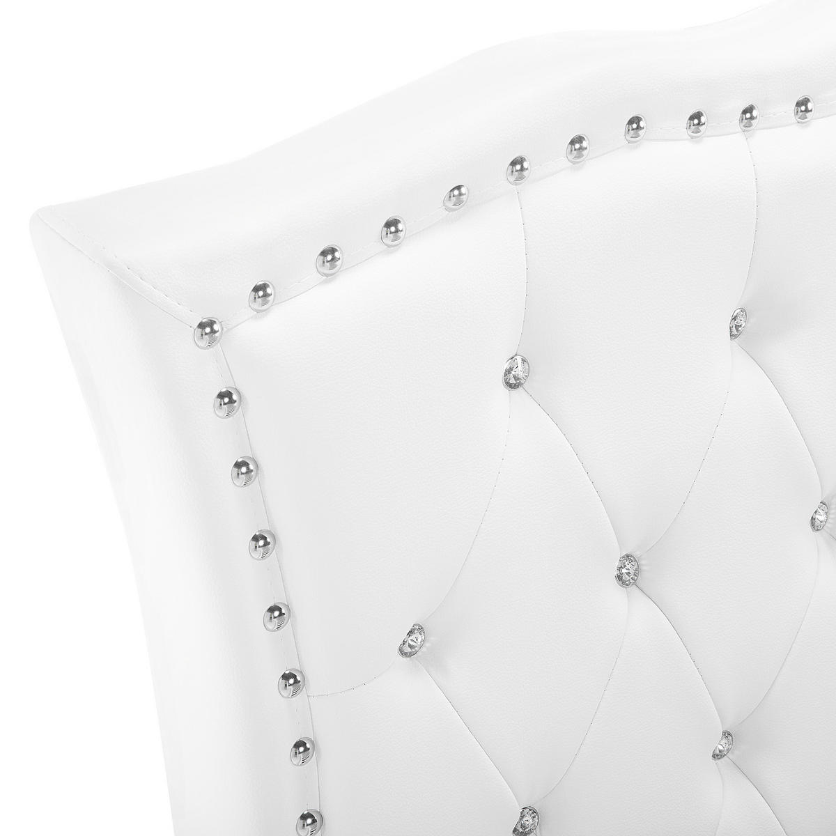 BETT 90/200cm Weiß Metz - Weiß, Kunststoff/Textil (90/200cm) - Beliani