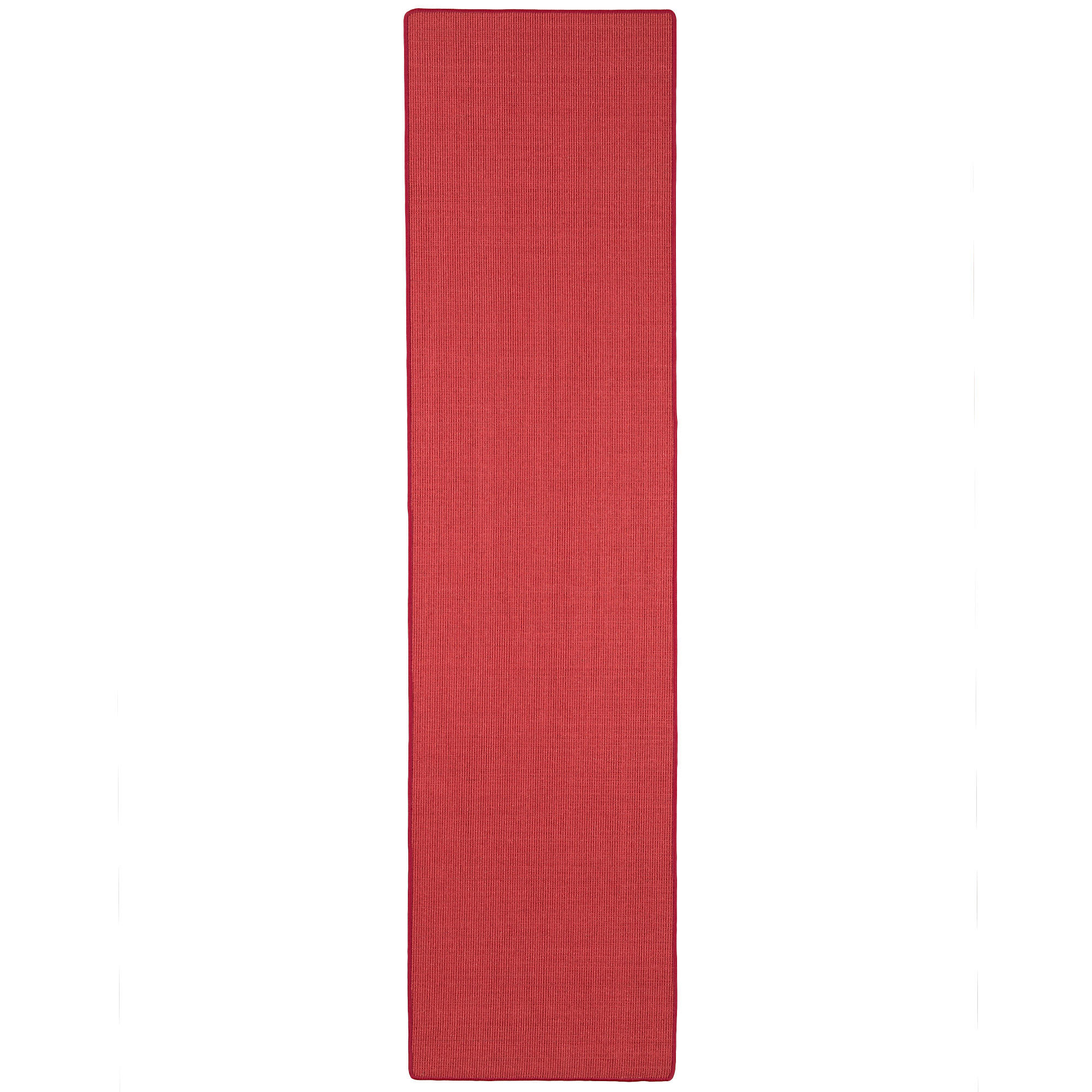 SISAL NATUR LÄUFER TEPPICH - Rot, Textil (100/400cm) - Snapstyle