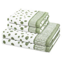 FROTTIERSET Punkte allover 4-teilig - Grün, Textil (50/100cm) - Ross
