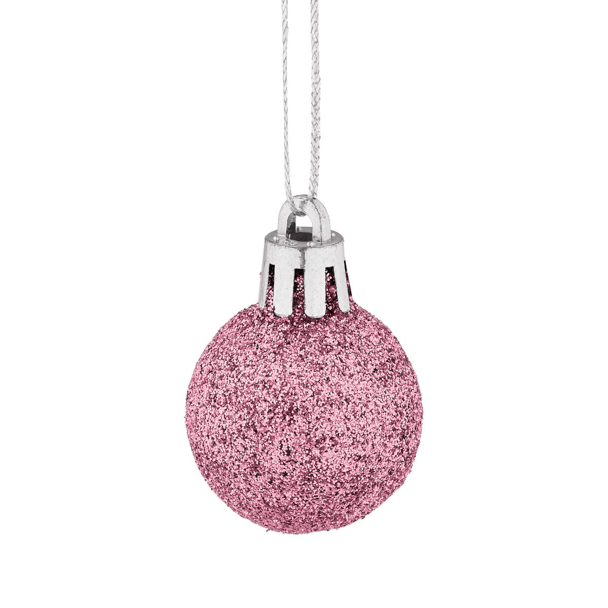 96-TLG.WEIHNACHTSKUGELN-SET - Rosa, Kunststoff (3/4/3cm) - Relaxdays
