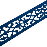 SICHTSCHUTZSTREIFEN PREMIUM Dekor Orient Zaunstreifen Lasermuster Enzianblau 2,55m - Blau, Kunststoff (255/19cm) - ZAUN|ZU