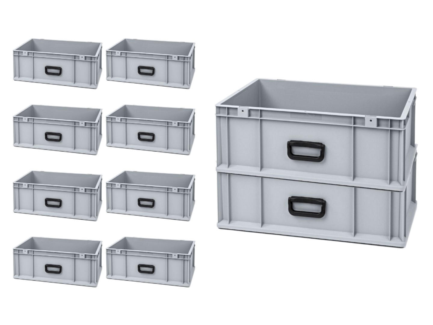 EUROBOX Nextgen Portable Uno 22x40x60cm  44 Liter - Grau, Kunststoff (40/22/60cm) - PROREGAL