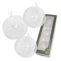 CHRISTBAUMKUGELN Erster Schneezauber Transparent 8cm (Glas / 3 Stk.) - Transparent, Glas (8/8/8cm) - Krebs Glas Lauscha
