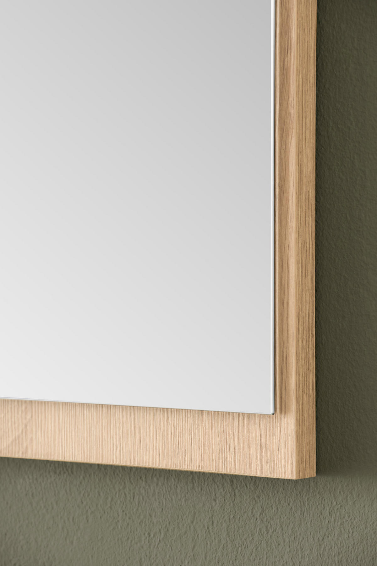 GARDEROBENSPIEGEL Stone Eiche 105 x 58 cm, Wandspiegel rechteckig - Eichefarben, Glas/Holzwerkstoff (105/58/2cm) - Furn.Design