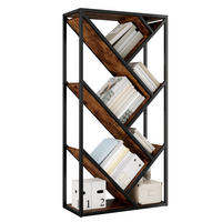 REGAL 80cm Baumdesign 8 Ebenen Eckregal Anti-Kipp modern - Braun, Holzwerkstoff (80/160/35cm) - FLIEKS