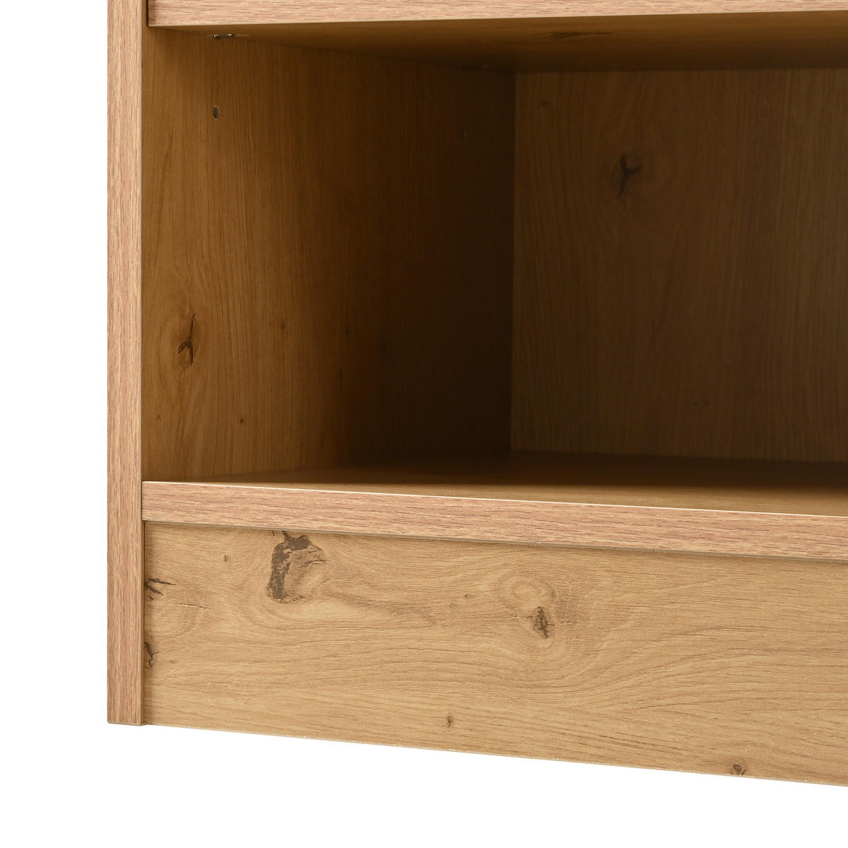 SCHUHSCHRANK aus Spanplatte 142x35x110cm in Natural mit Sitzbank - Naturfarben, Holzwerkstoff (142/110/35cm) - Modfu