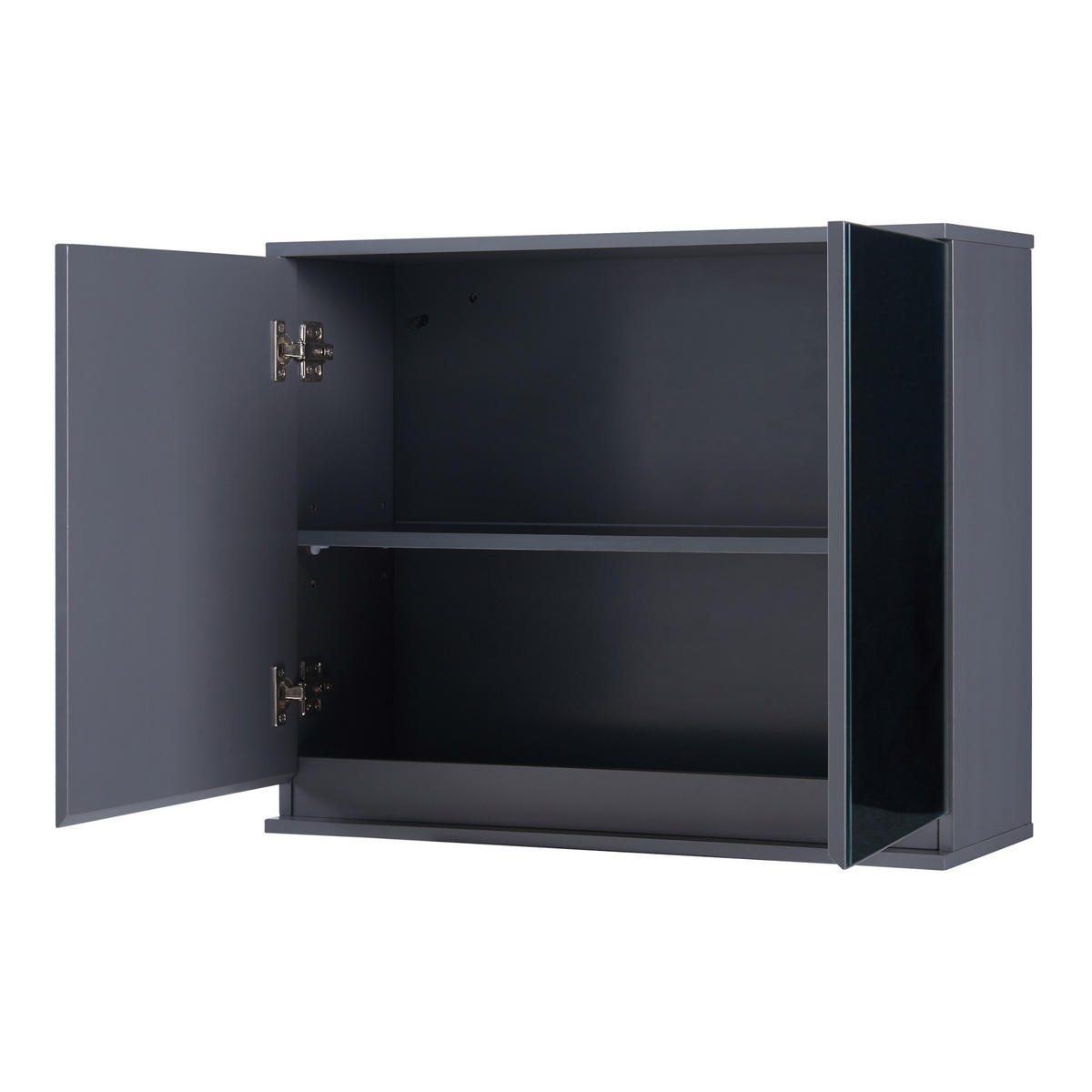 ZRCADLOVÁ SKŘÍŇ Overath - šedá, kompozitní dřevo (60/49.5/20cm) - [en.casa]