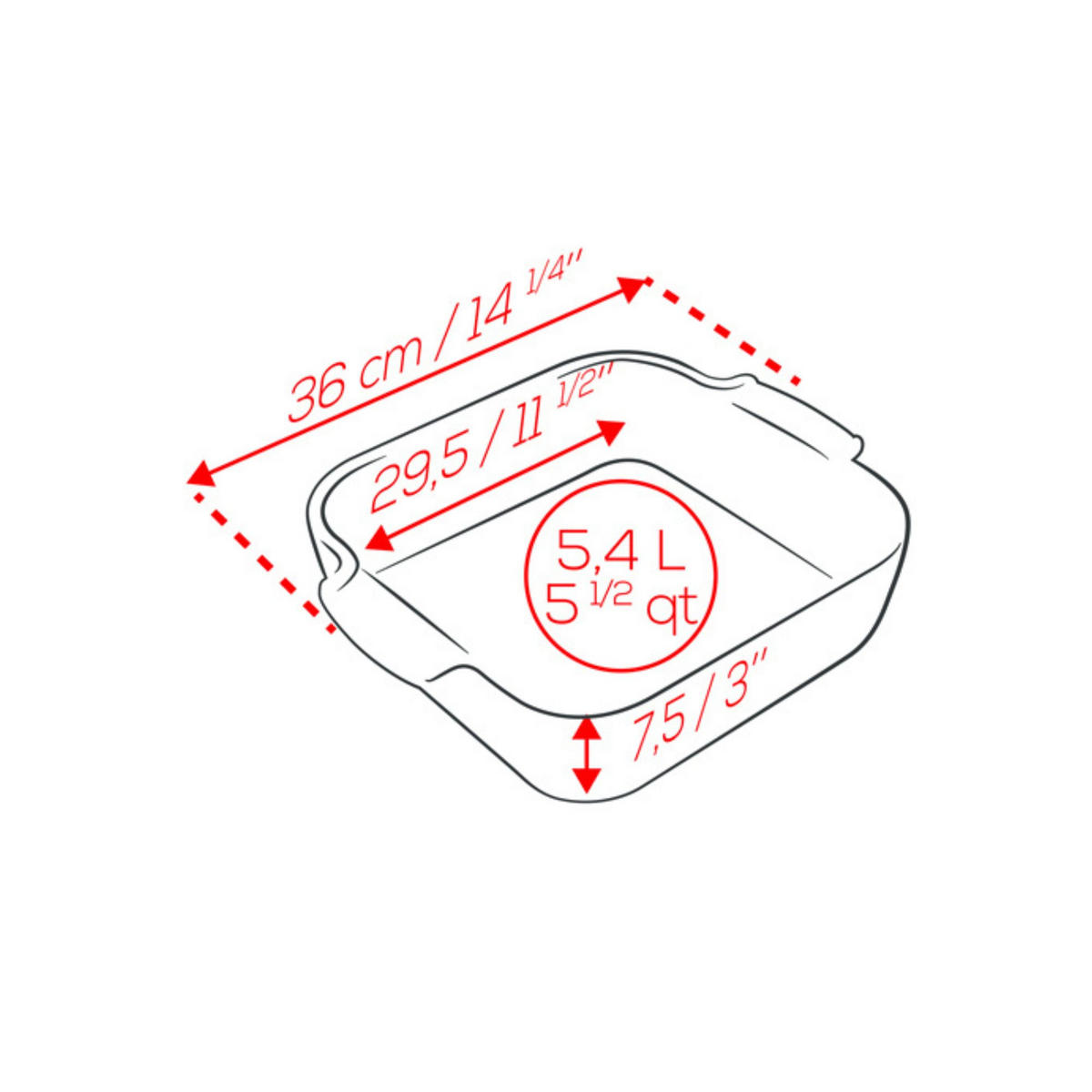 AUFLAUFFORM Keramik Appolia 36cm Quadratisch Salbeigrün Spülmaschinenfest - Grün, Keramik (31/36/8.2cm) - PEUGEOT