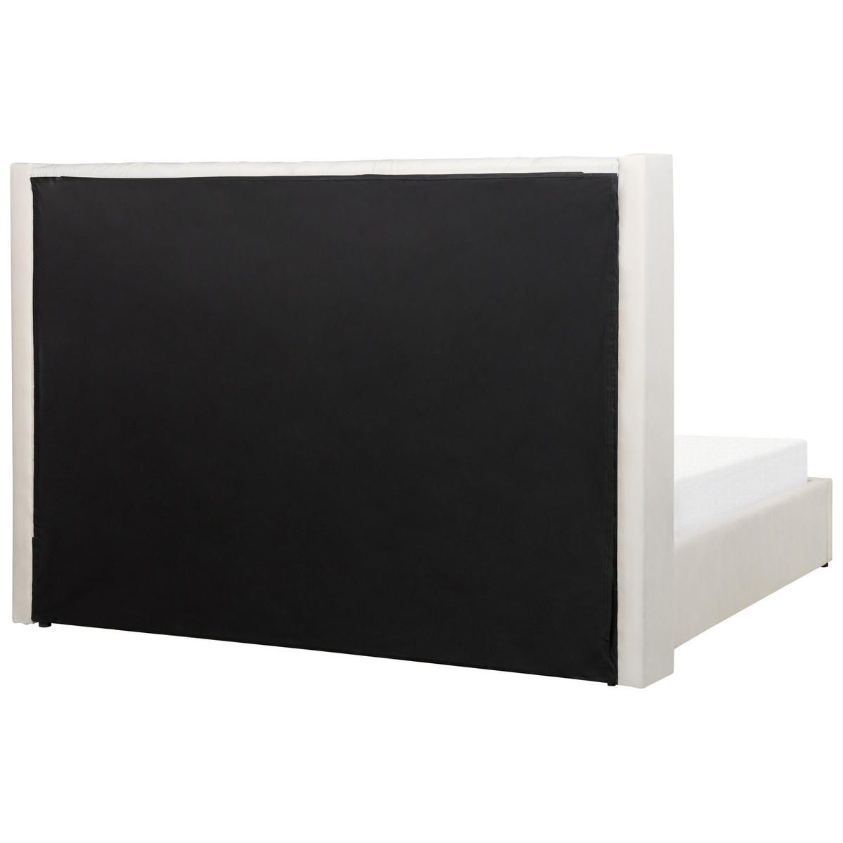 POLSTERBETT 180/200cm Cremeweiß Lubbon - Creme, Textil (180/200cm) - Beliani