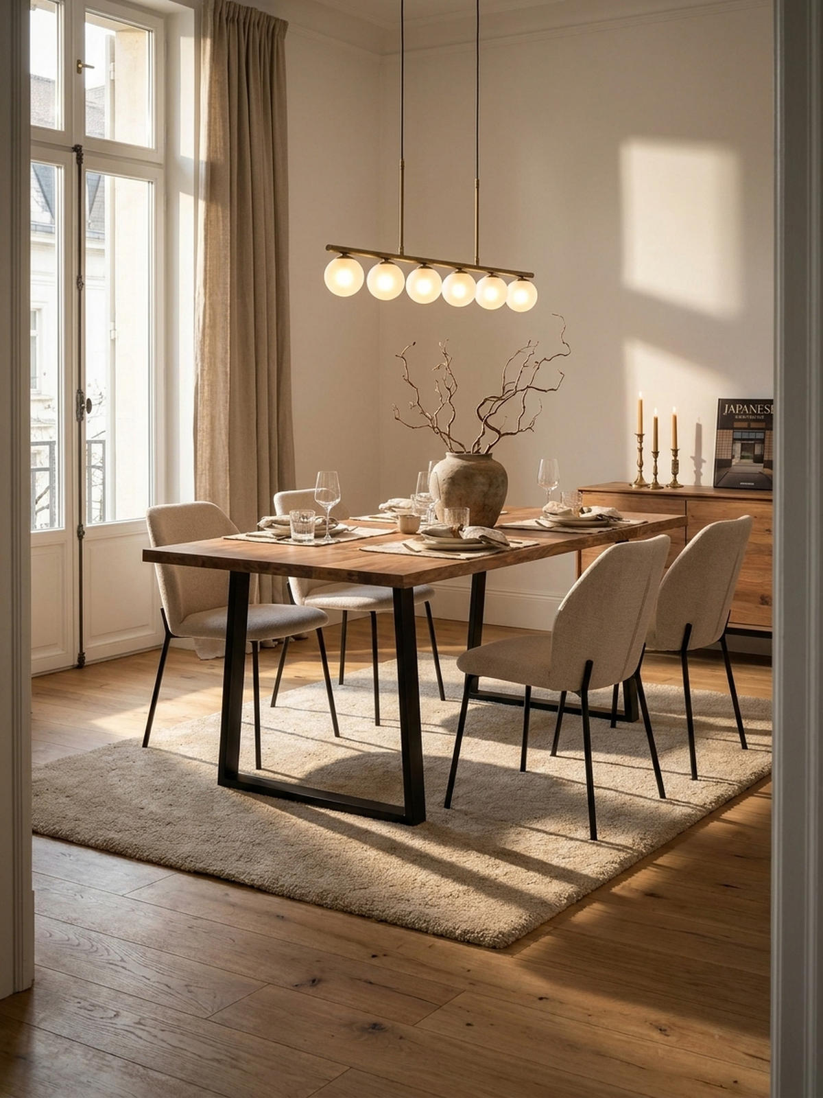 ESSTISCH Massivholz Baumkante Schwarz Metall Handgefertigt TARN, Goldbraun-Schwarz 140x80x76 cm - Schwarz/Braun, Holz (80/140/76cm) - KADIMA DESIGN