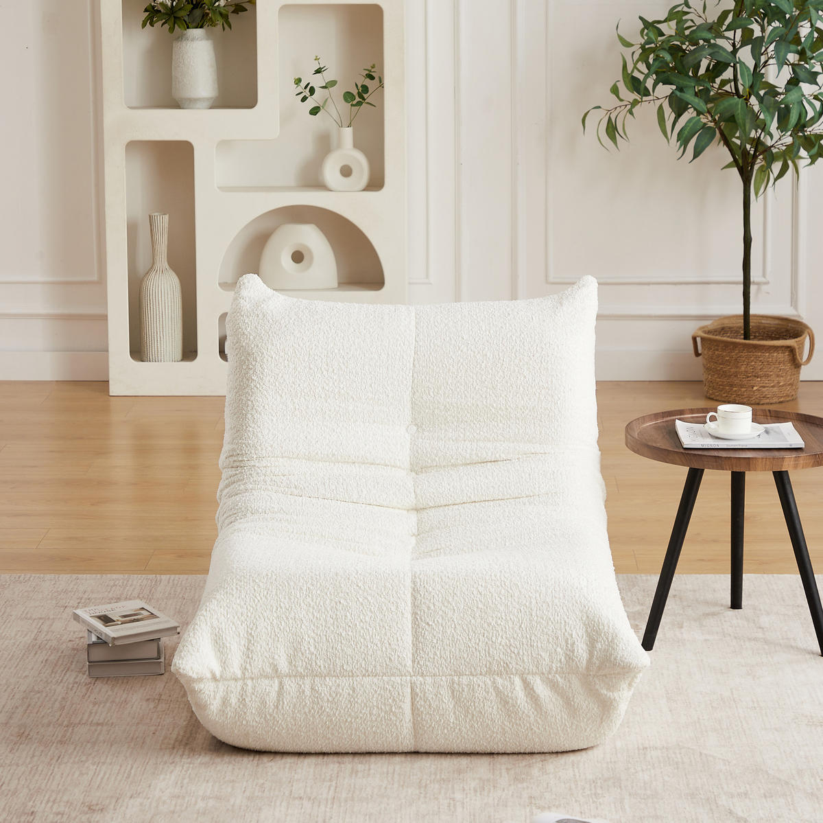 SITZSACK SOFA aus Chenille Beige - Beige, Kunststoff (94/71/101cm) - Beauniv