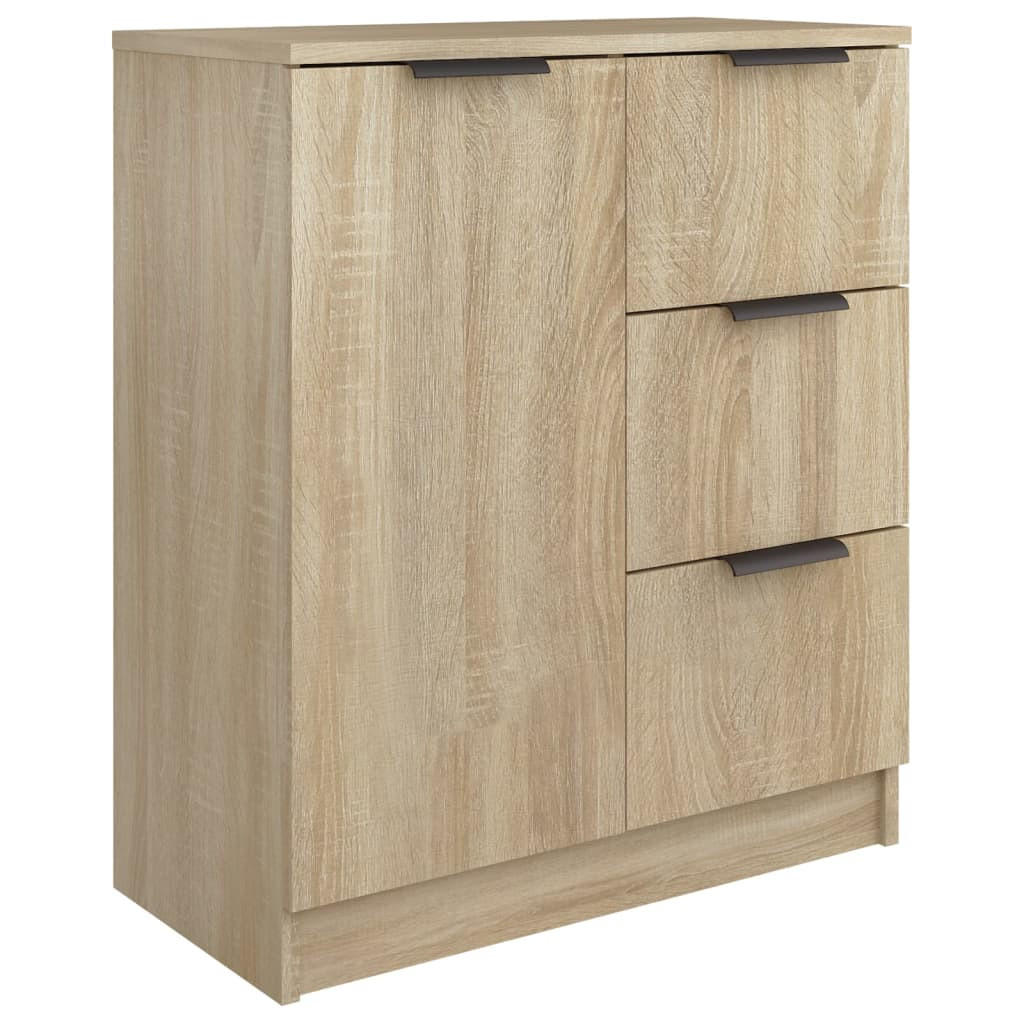 SIDEBOARD mit 3 Schubladen, 1 Tür 60/30/70 cm aus Holzwerkstoff Sonoma-Eiche Dekor - Sonoma Eiche, Holz (60/70/30cm) - vidaXL