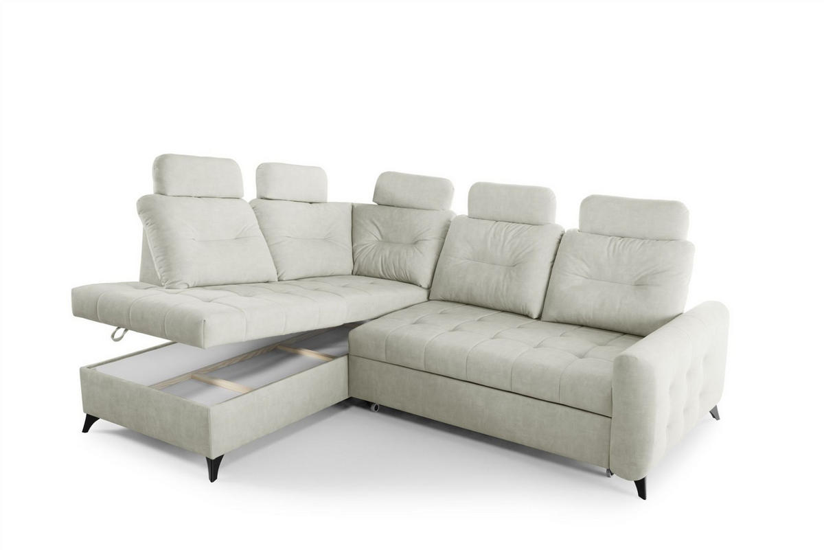 ECKSOFA Wendie - Beige, Holzwerkstoff/Textil (200/250cm) - Fun Möbel