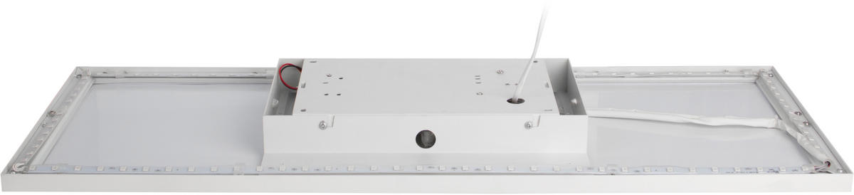 LED-DECKENPANEL - dimmbar mit RGB-Hintergrundbeleuchtung und Fernbedienung für stimmungsvolle Beleuchtung, rechteckig 80x30 - Weiß, Kunststoff (5.5/80/30cm) - Northpoint