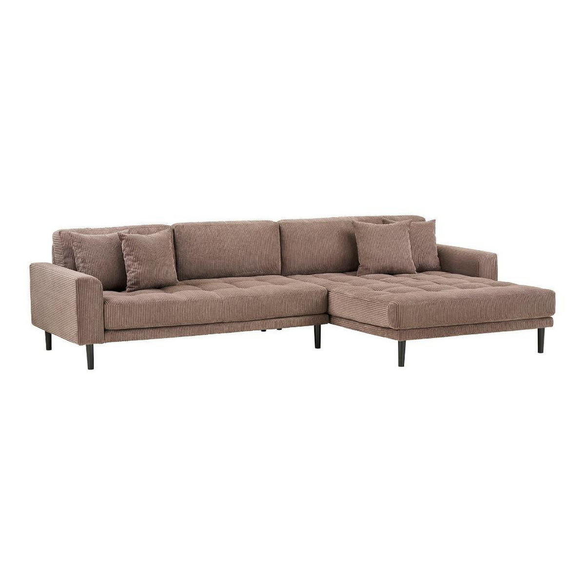 CHAISELONGUE-SOFA, Cora, Braun, Polyester, 170 x 290 x 76 cm - Braun, Textil (170/290cm) - ebuy24