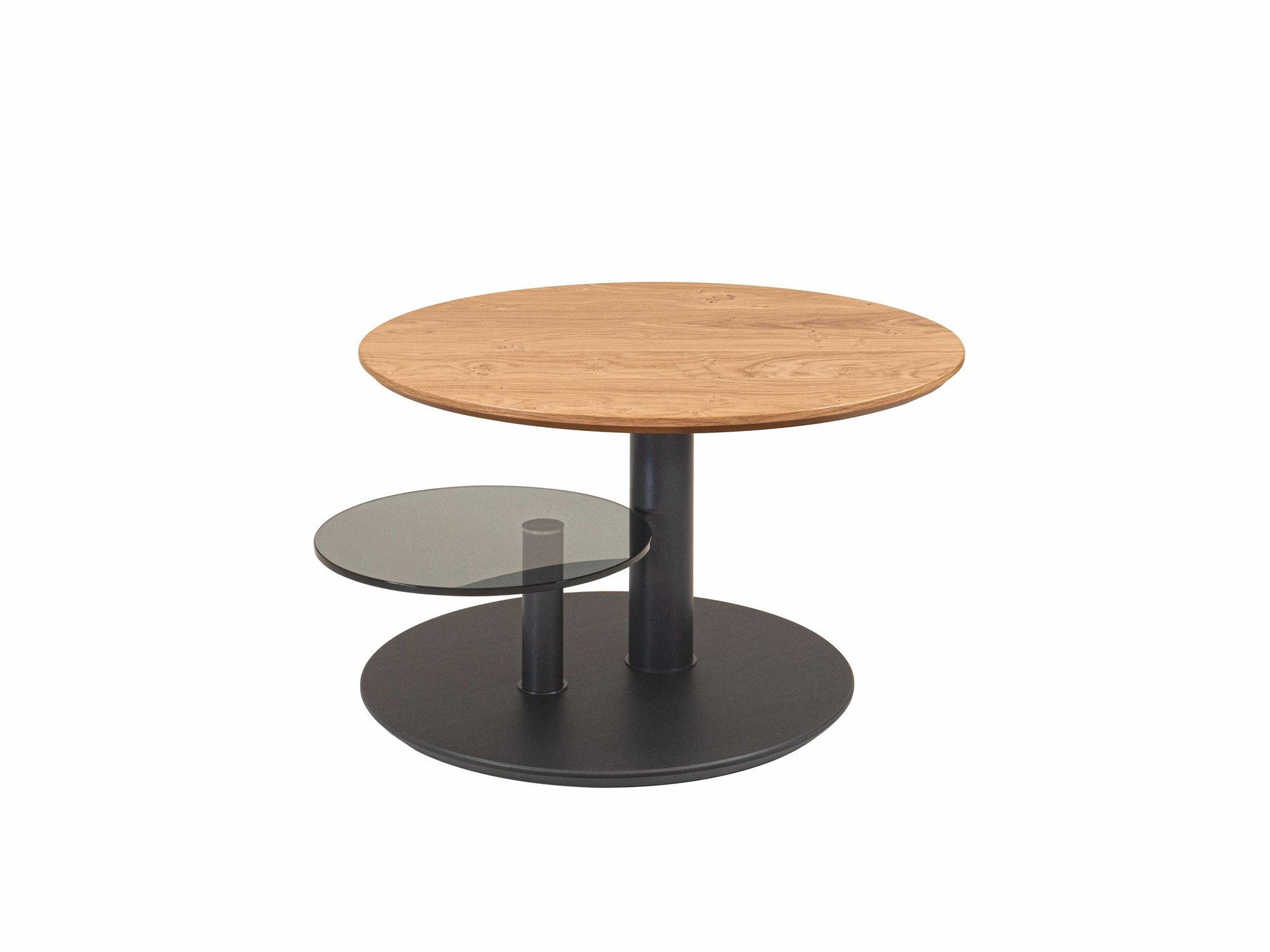 COUCHTISCH höhenverstellbar Charla 75x47x75 Echtholz Wildeiche/Schwarz - Wildeiche/Schwarz, Holz (75/75/75cm) - 58aufmkessel