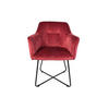 ARMLEHNSTUHL KIRIN - Weinrot/Rot, Textil/Metall (42/86/44cm) - SAM