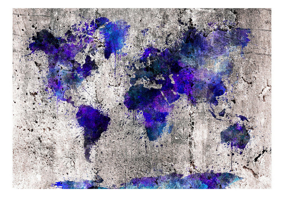 VLIESTAPETE Grau 100/70 cm - Lila/Grau, Textil (100/1cm) - KUNSTLOFT