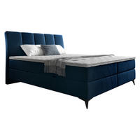 BOXBETT Forever - Blau/Schwarz, Holz/Textil (140/200cm) - MIRJAN24