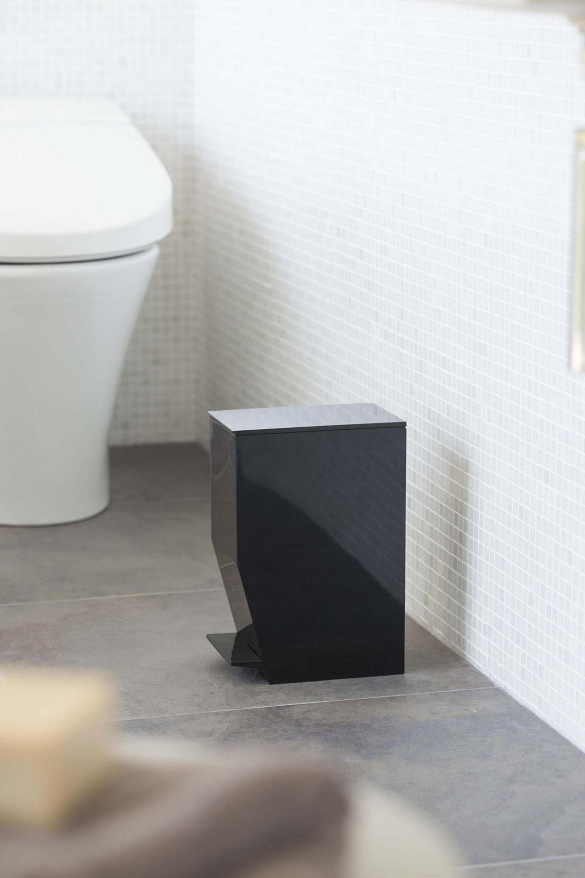 PEDALEIMER Badezimmer 3386 Schwarz 3,9 l - Schwarz, Kunststoff (12/27.5/19.5cm) - Yamazaki