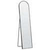 STEHSPIEGEL schwarz 36/150 cm Bagnolet - Schwarz, Metall (36/150/40cm) - Beliani