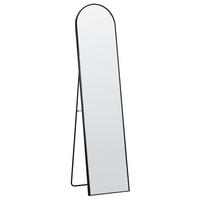 STEHSPIEGEL schwarz 36/150 cm Bagnolet - Schwarz, Metall (36/150/40cm) - Beliani