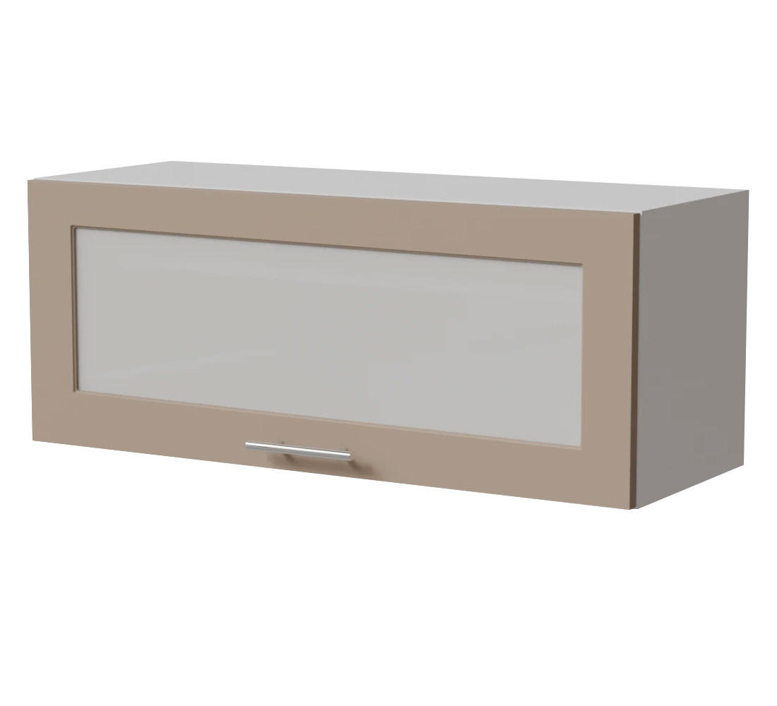 KLAPPHÄNGESCHRANK Brerra W4BS/90 WKF Weiß / RAL 1019 graubeige Matt 90 / 32,5 / 36cm - Graubraun/Weiß, Holz/Holzwerkstoff (90/36/32.5cm) - Feldmann-Wohnen